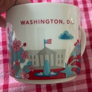 Starbucks You Are Here collection Washington D.C. Souvenir Mug - Gray and Red